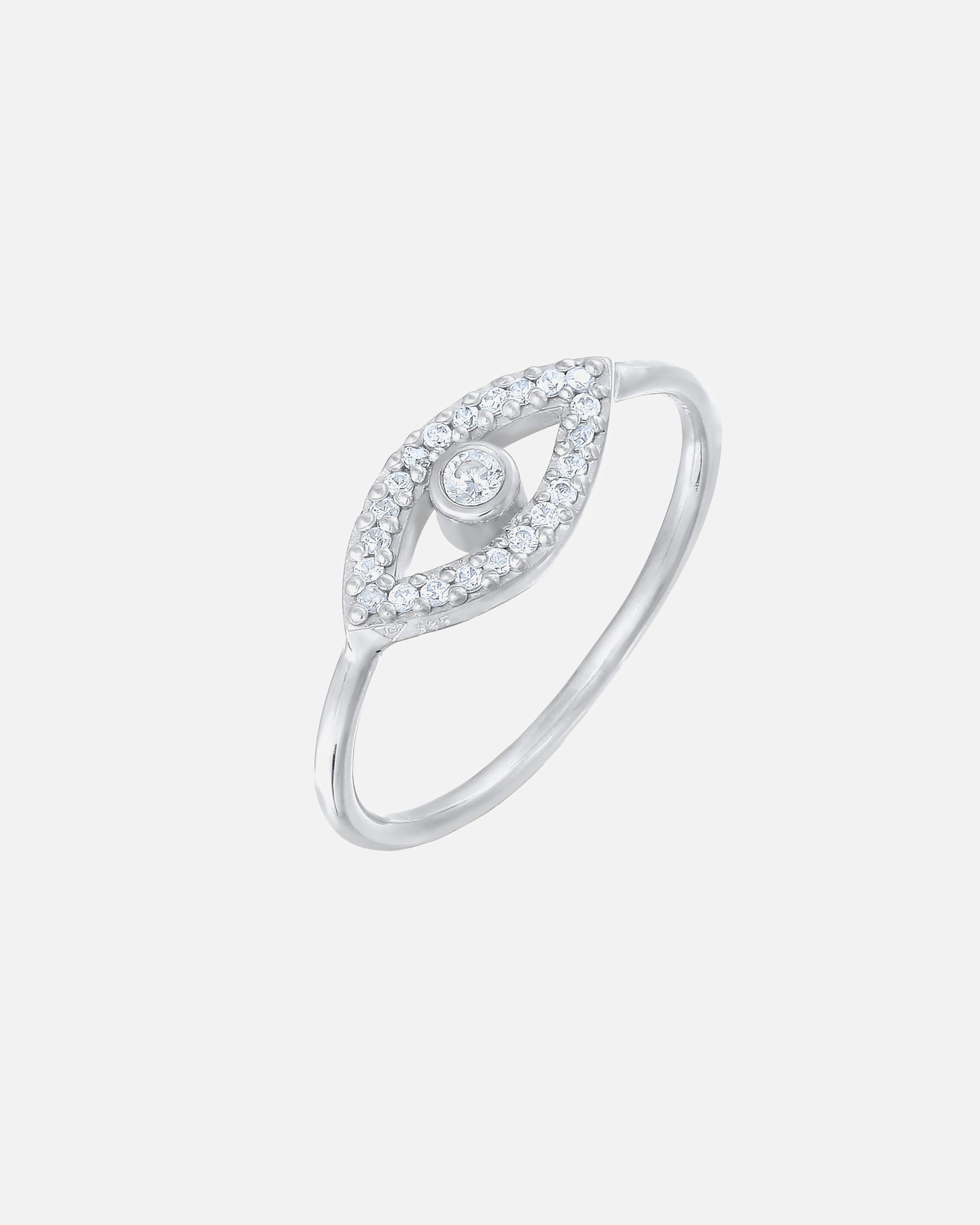 Elli Femmes symbole Evil Eye étincelant avec cristaux de zirconium en argent sterling 925