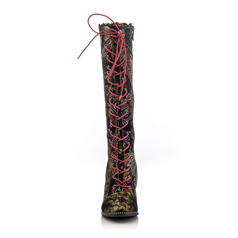 Rote Damenstiefel