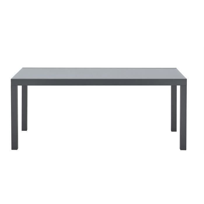 Ensemble repas de jardin 6 à 8 personnes : Table extensible 180-240 cm + 2 fauteuils + 6 chaises - Gris