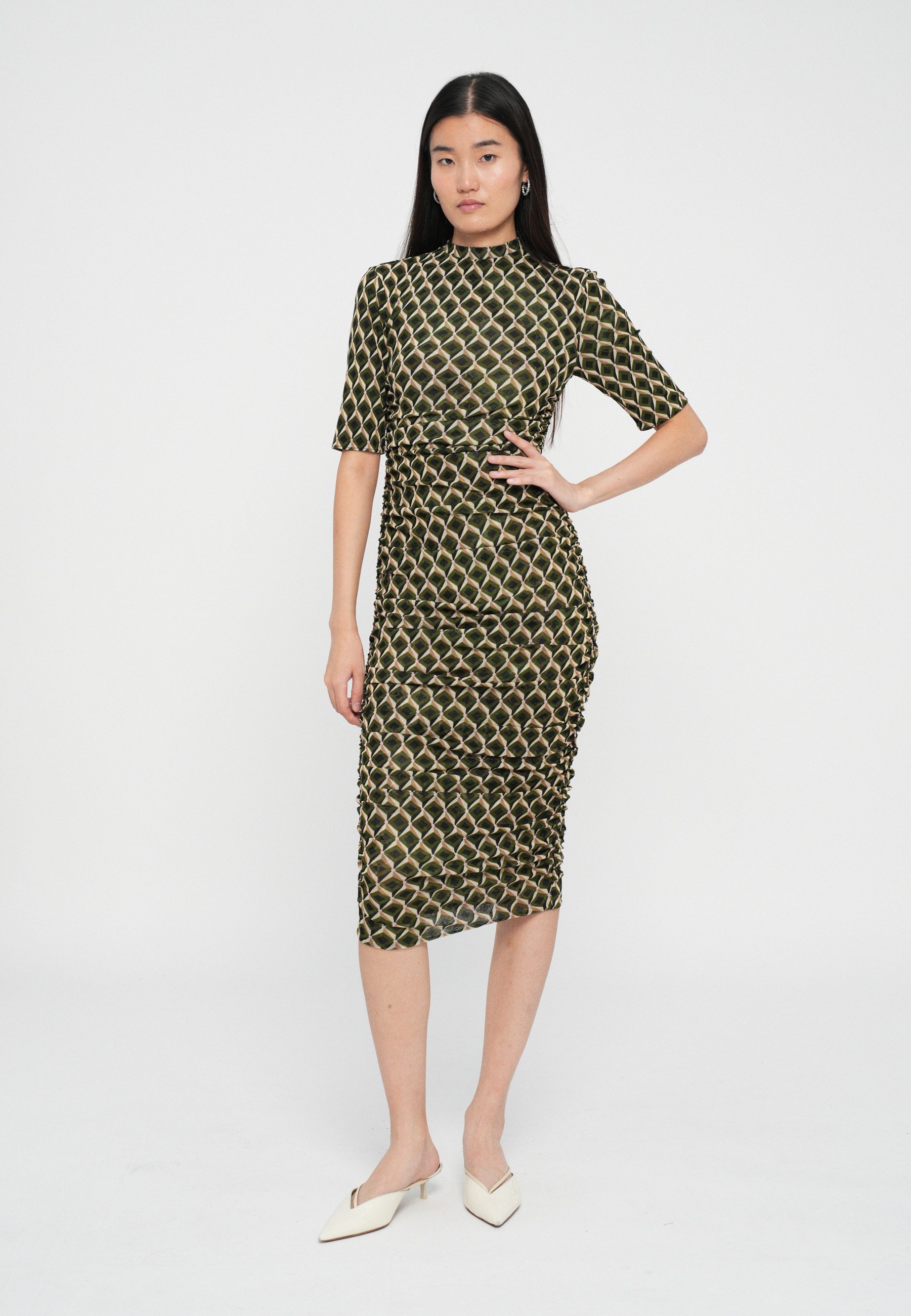 Diane von Furstenberg LENA KLEID - Jerseykleid - oliv