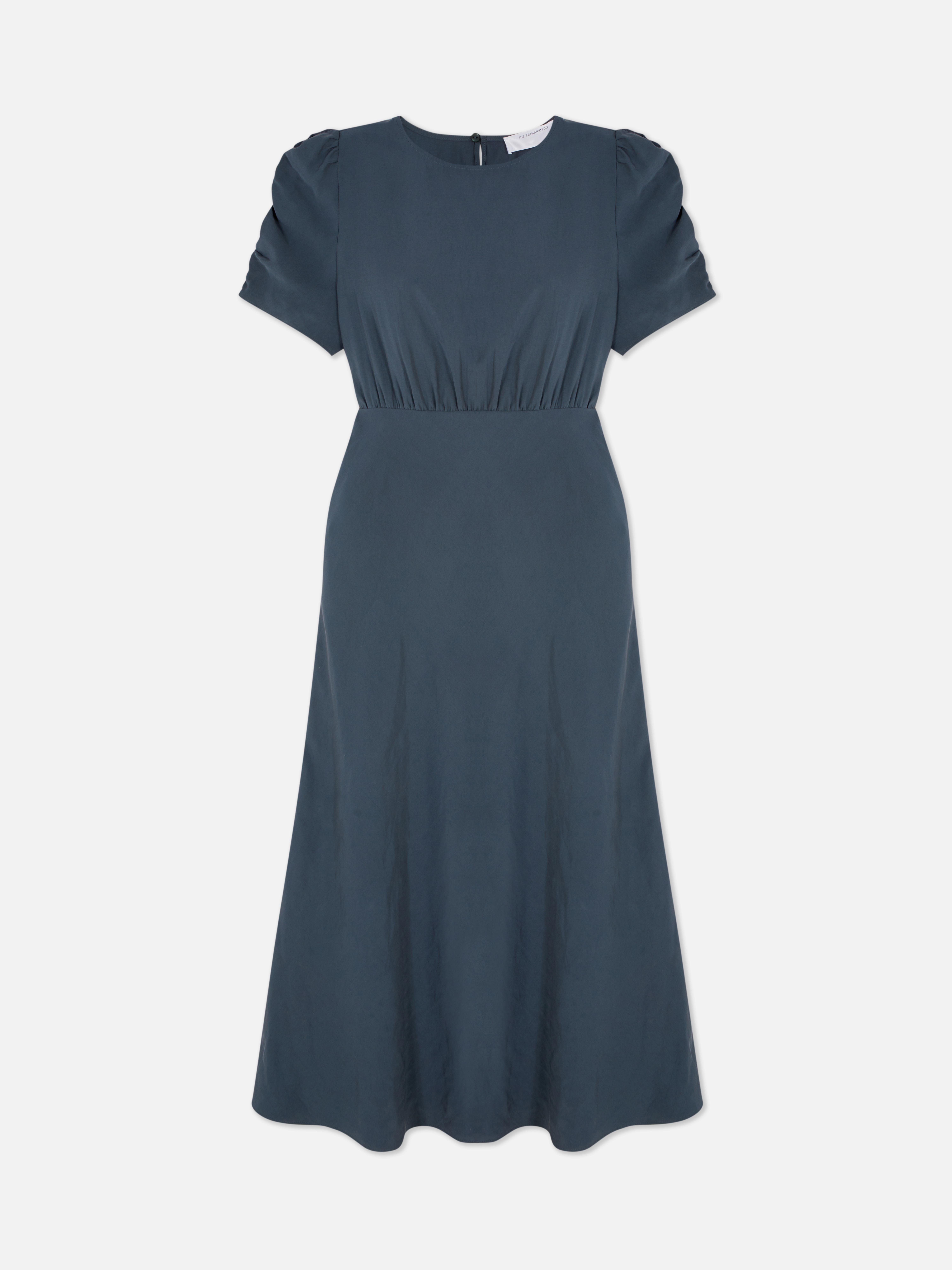 Rochie midi The Edit O rochie midi cu fustă în linie A și mâneci bufante cu volane
