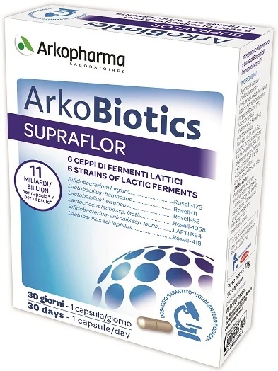 ARKOPHARMA Arkopharma ArkoBiotics Supraflor 30 cápsulas 6 cepas de fermentos lácticos