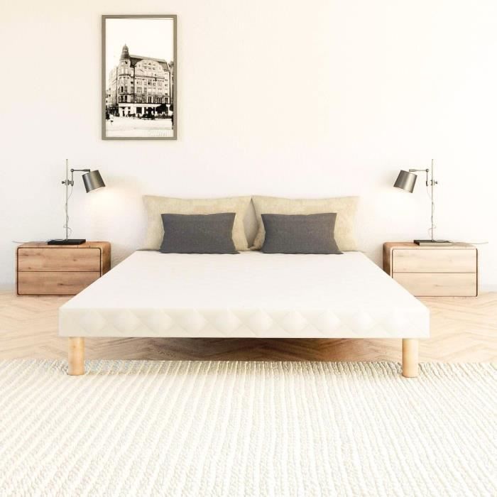 Upholstered Bed Base - MOONLIGHT - 160x200 - Firm Support - Antibacterial - Anti-Dust Mite