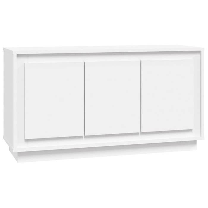 Cassettiera/credenza contemporanea, bianca, 102x35x55 cm, in legno composito LL0000200735