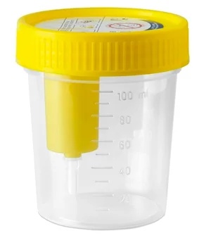 Coletor de urina estéril da série LINE F com tubo de 120 ml