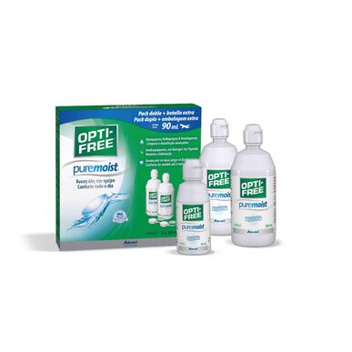 Opti-Free flytende kontaktlinserens Opti-Free Puremoist 2 x 300 ml 1 x 90 ml 2 x 300 ml 1 x 90 ml