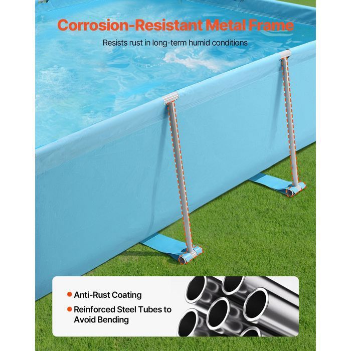 Rectangular Above Ground Pool - DUOKU - 3 x 2 x 0.76 m - Steel Frame - 3959 L Capacity - Blue