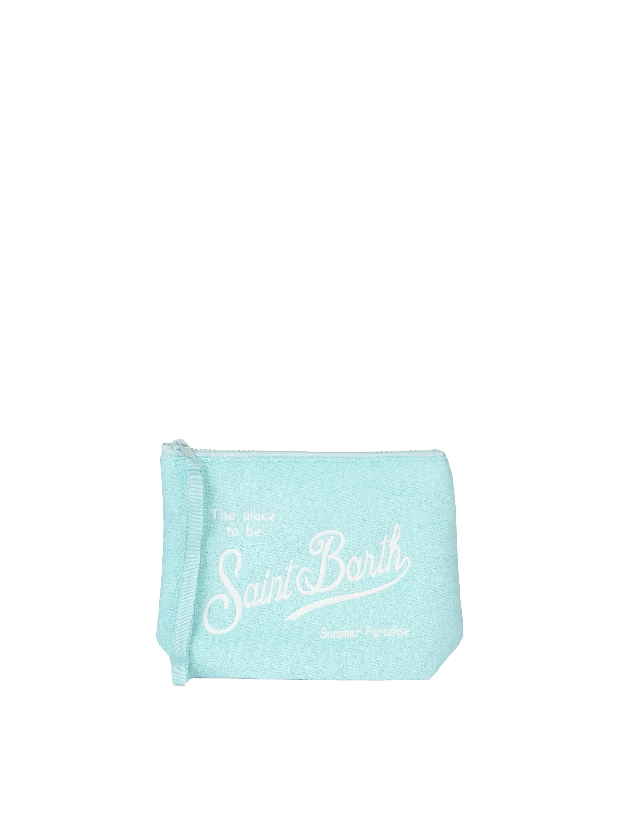 Pochette Aline in spugna verde acqua