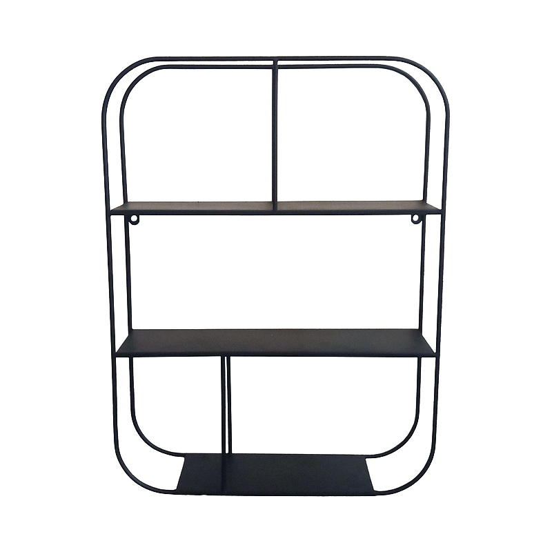 Wandregal für Zuhause, 45 x 60 x 12 cm, Metall, schwarz