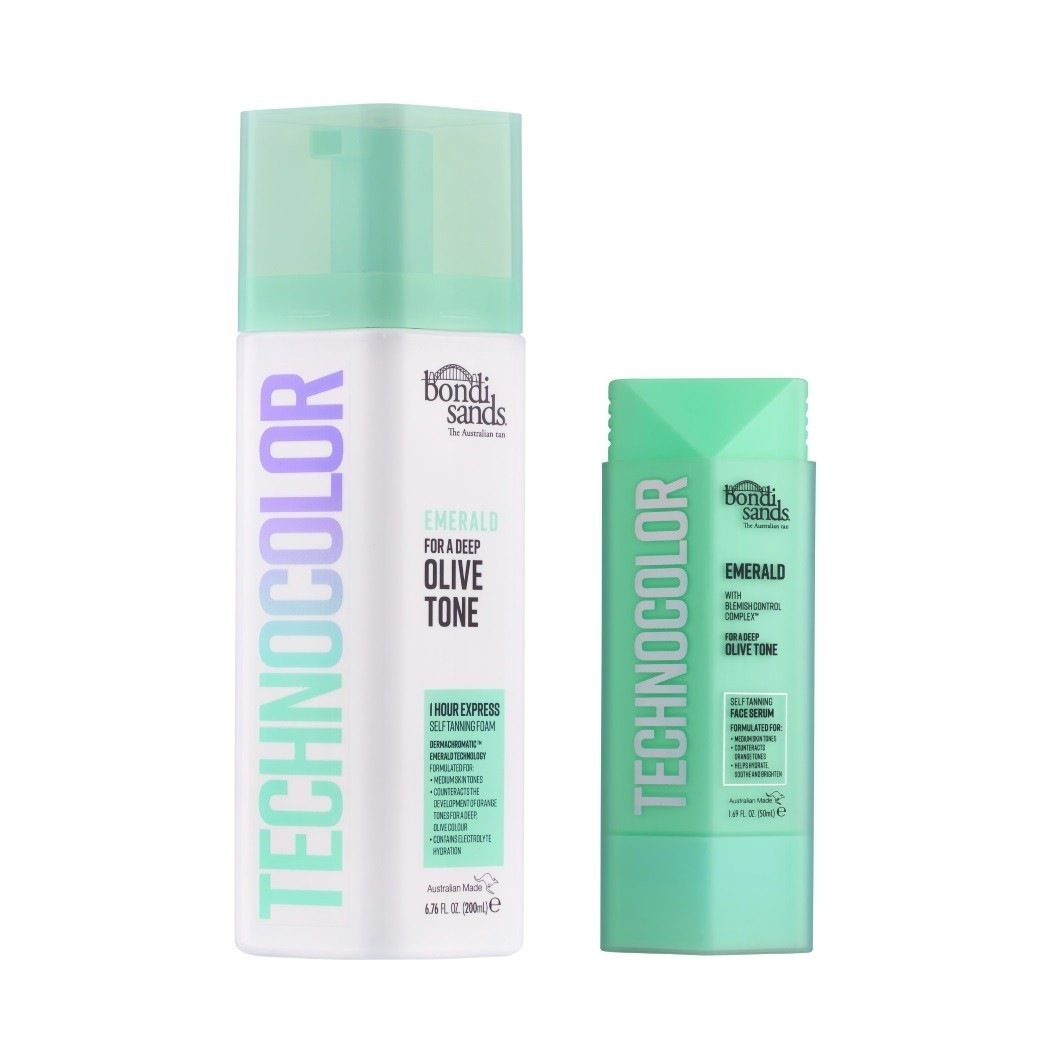 Serum za samoporjavitev obraza Bondi Sands Technocolor, smaragdno zelen – 50 ml