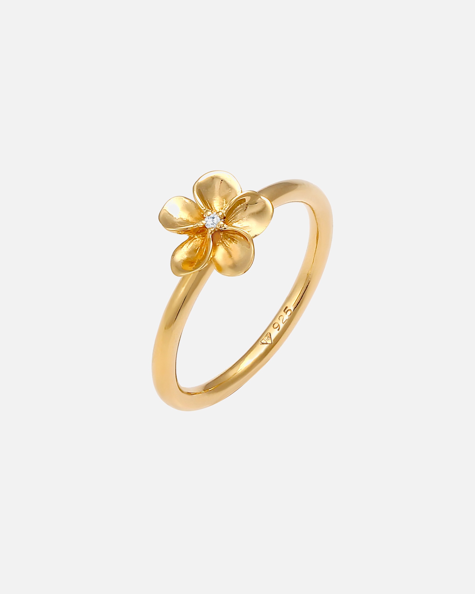 Nenalina Dames portant une fleur de frangipanier avec des cristaux de zircone en argent sterling 925