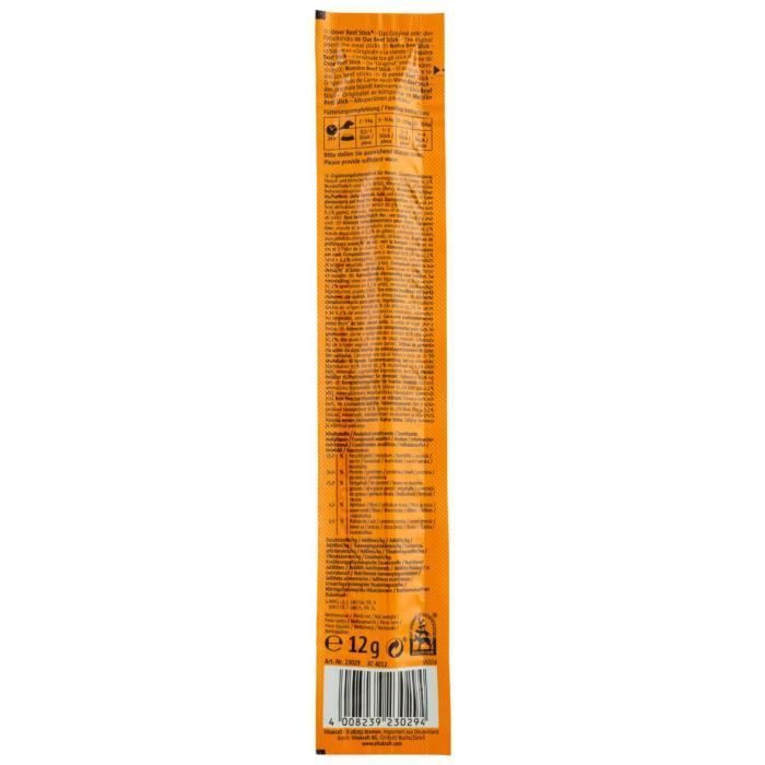 VITAKRAFT Snack per cani a base di carne di manzo - Confezione da 50 bustine - Bastoncini da 12 g