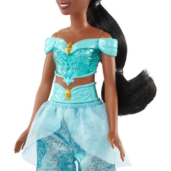 Bambola Jasmine da 29 cm, bambola principessa Disney Mattel con vestito e accessori HLW12