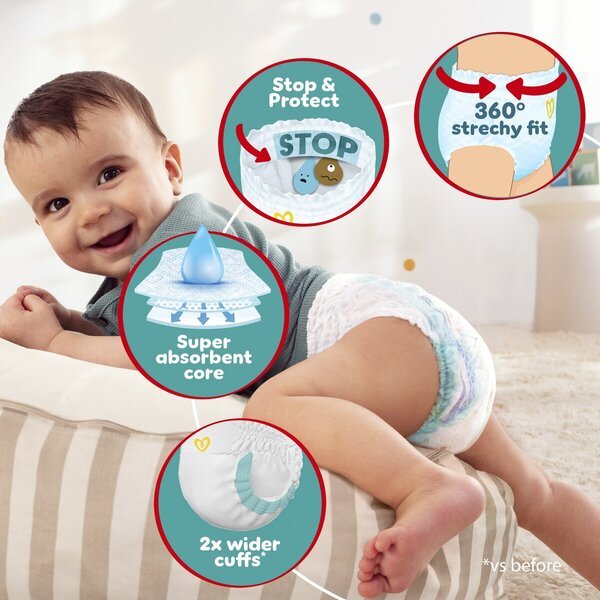 Pampers Baby-Dry Pants velikost 5 plenice za dojenčke, velikost 5 (11–17 kg), 112 kosov
