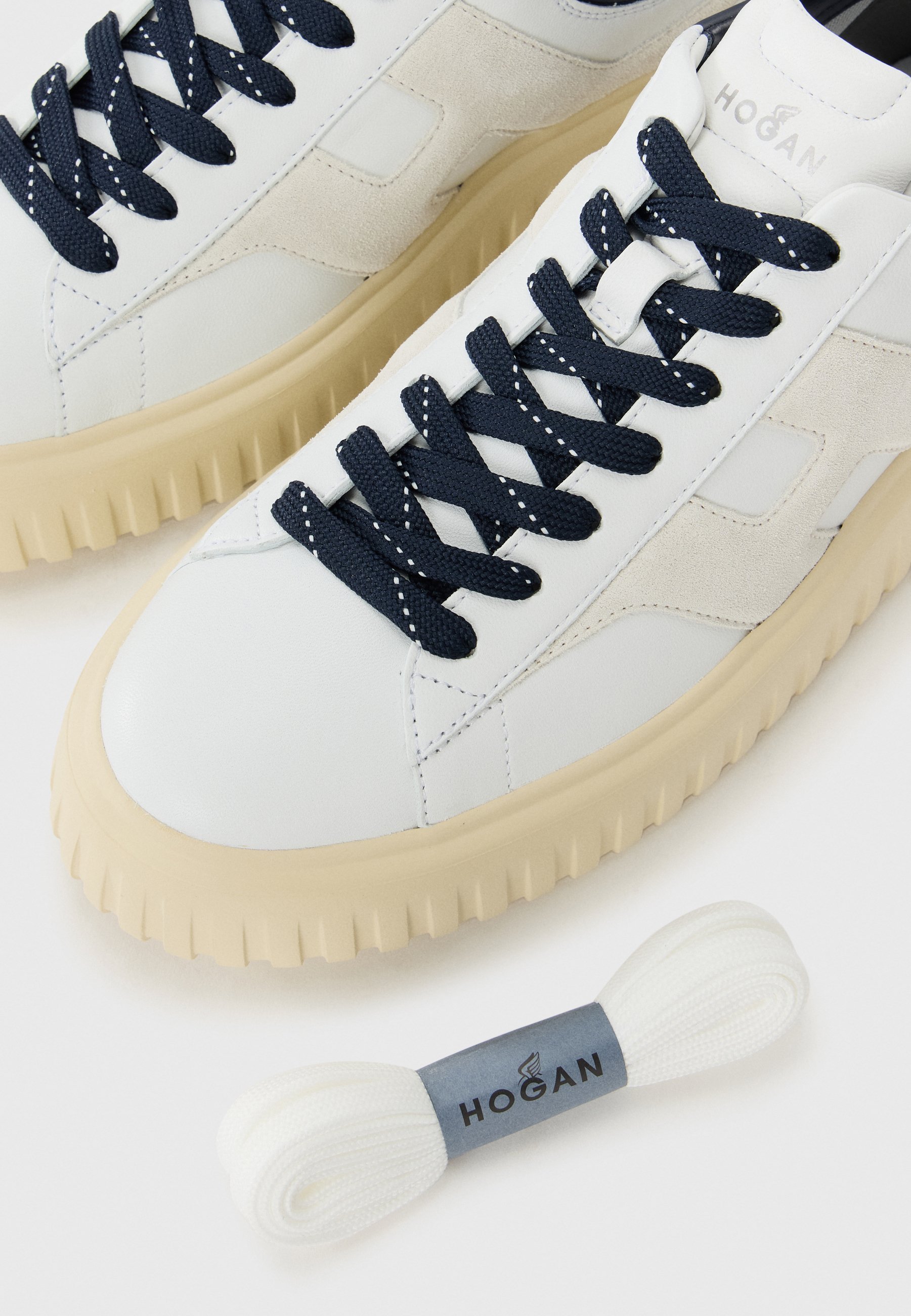 HOGAN H STRIPES - Baskets - blanc/bleu