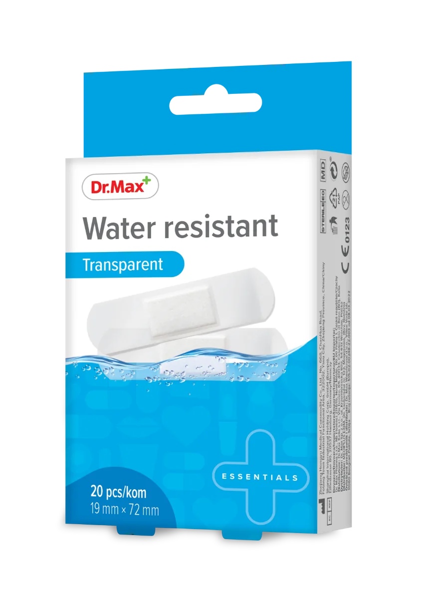 DR. MAX Dr.Max wasserdichte transparente Flicken 19 x 72 mm 20 Stück transparente wasserdichte Flicken