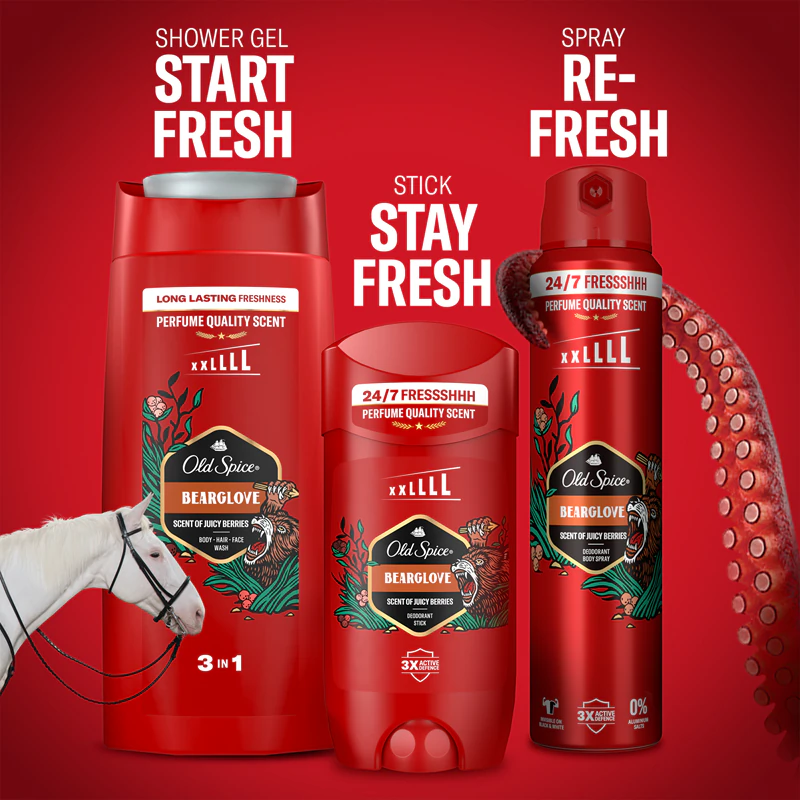 Desodorante Spray Refrescante Old Spice Bearglove para Homens