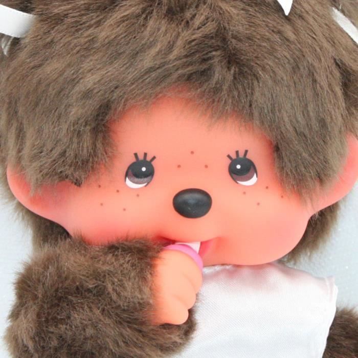 Bride Girl Doll - Kiki Monchhichi - Wedding Dress and Veil - 20 cm