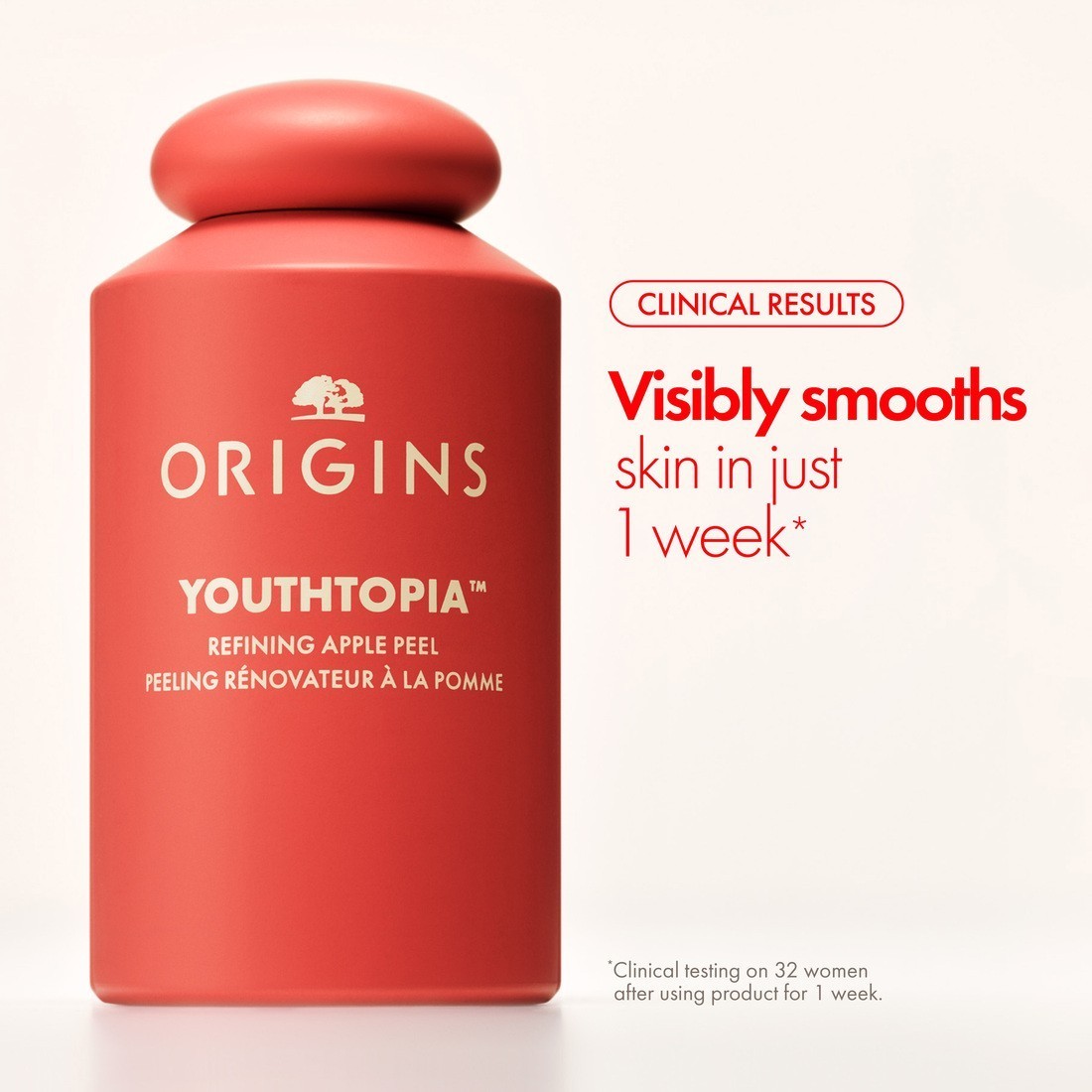 Pleťový peeling Origins Youthtopia Refining Apple Scrub - 100 ml