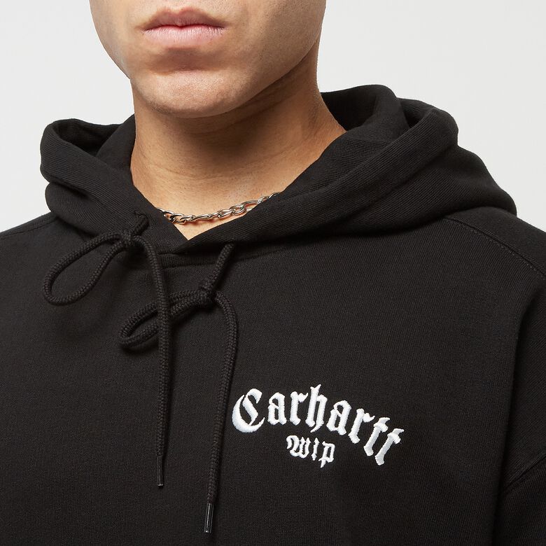 Hoodie met onyxkleurige tekstprint