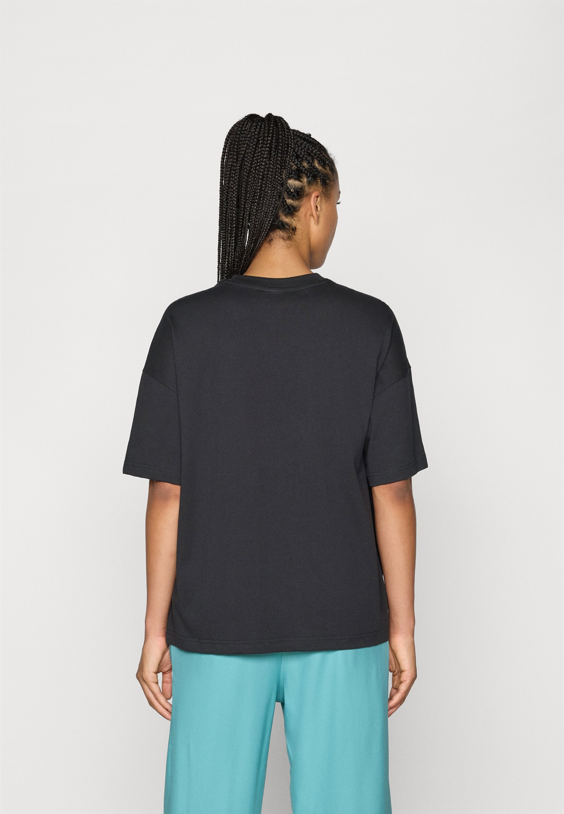 T-shirt imprimé adidas Performance CAMO - noir/bleu sarcelle