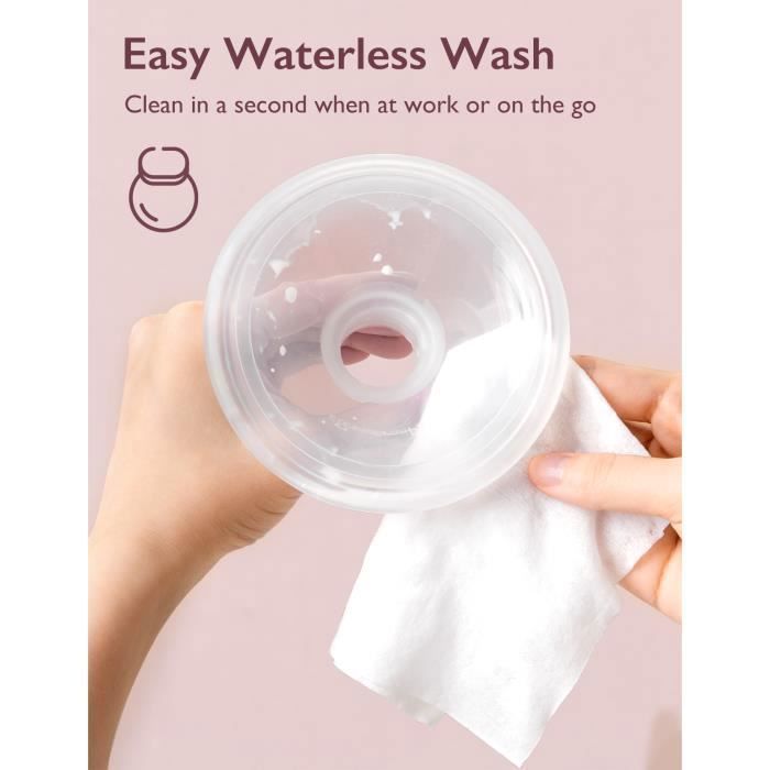 Lenços umedecidos naturais Momcozy para bombas de amamentação, para limpeza das peças da bomba de amamentação.