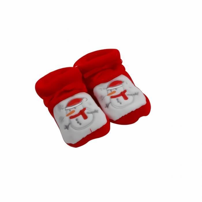 Patucos de bebé - Mi primera Navidad - Rojo - 0-3 meses - Acrílico - Unisex