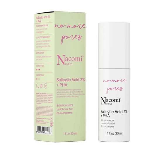 Nacomi Next Level serum do twarzy kwas salicylowy 2%   PHA 30 ml