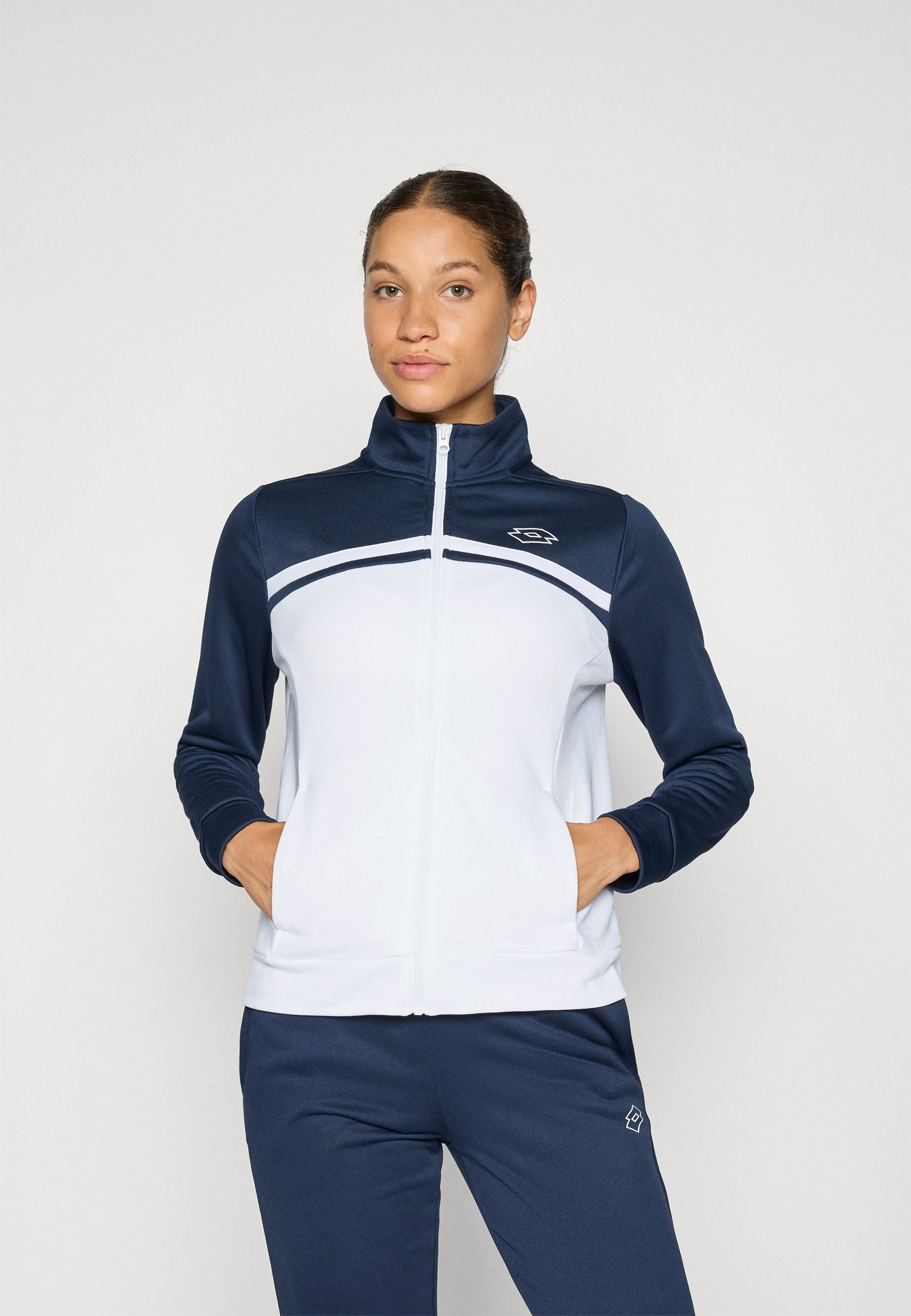 Lotto SQUADRA JACKET - Sweatshirt met rits - marineblauw