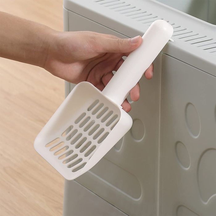 VIVOLILV Bac à Litière,Pelle incluse,Maison de toilette pour chat Pliable,ChatEntrée Avant et Sortie supérieure, 51x41x38,Bleu