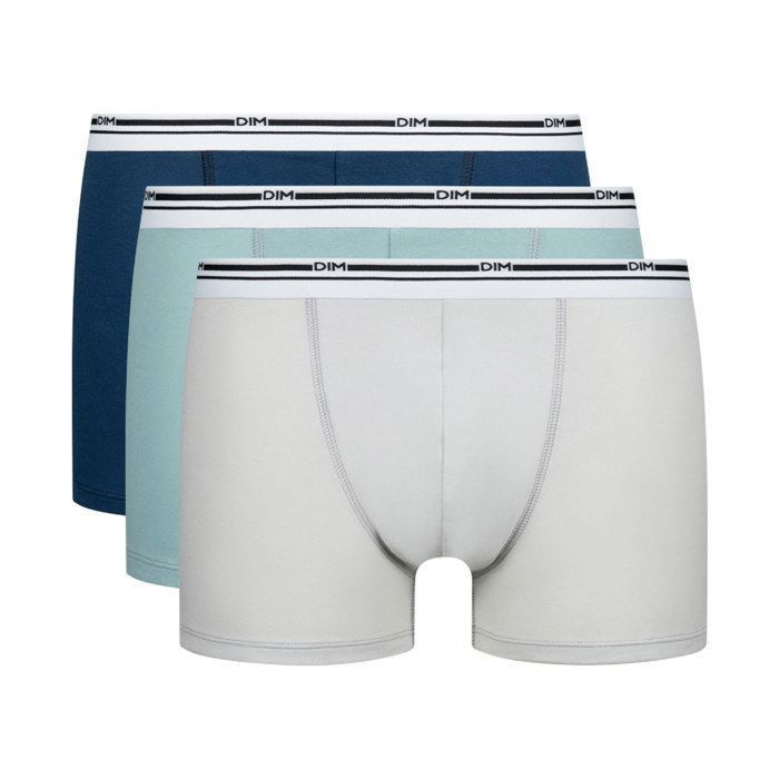 Paquete de 3 calzoncillos bóxer de algodón elástico para hombre, colores clásicos.