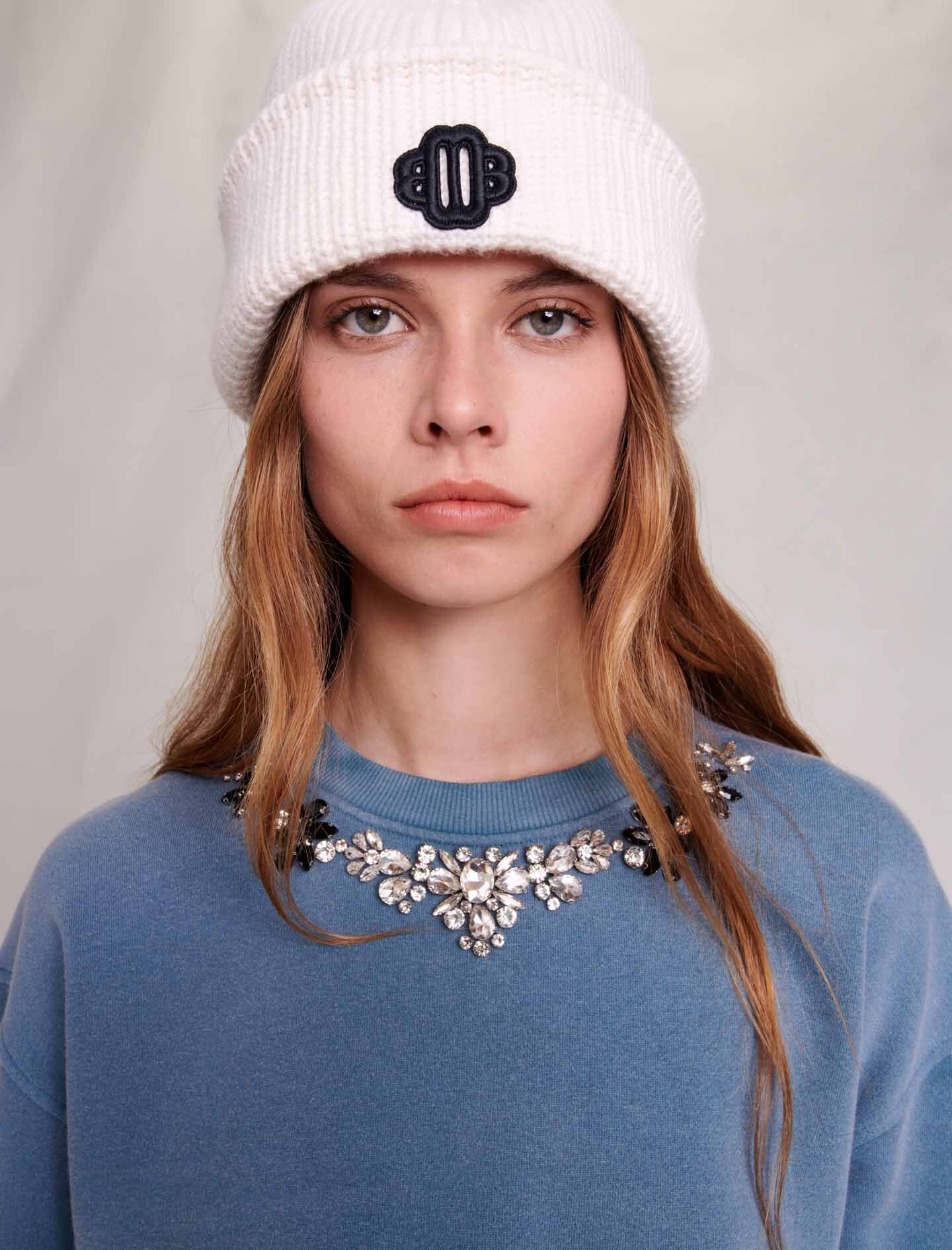 Tweekleurig sweatshirt - Blauw