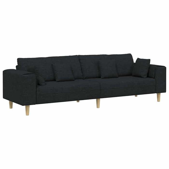 Sofá moderno de 4 plazas para salón, tapizado en tela y con relleno de poliéster. Extremadamente cómodo y transpirable. 3335145