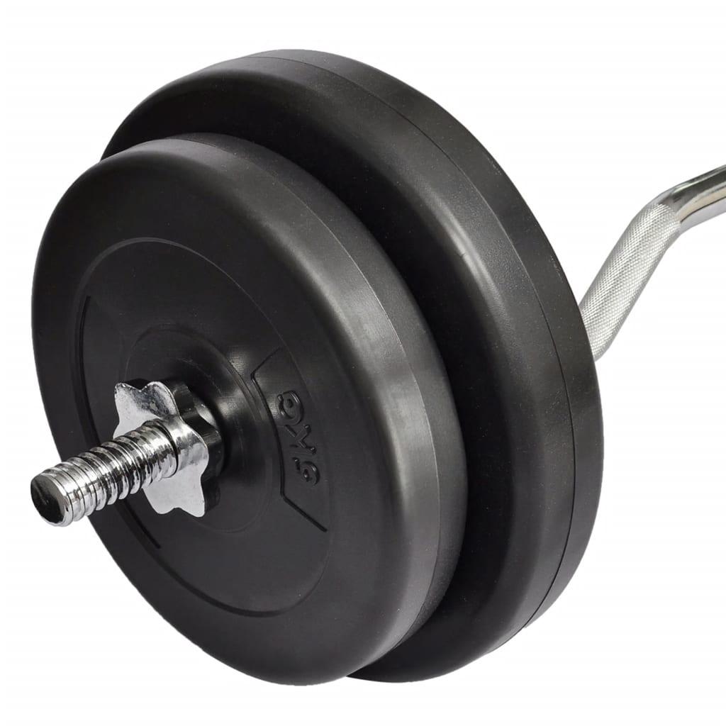  Vidaxl Kurzhantel-Curl-Gerät mit Scheiben 30 kg