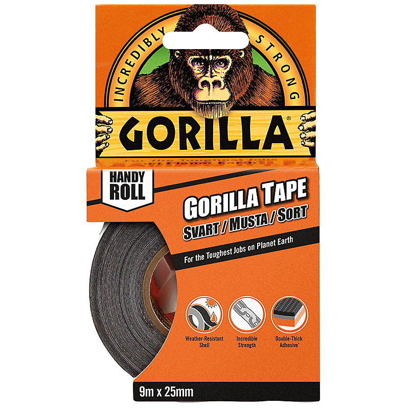 Gorilla Tape praktische rol 25 mm, 9,14 m, Gorilla
