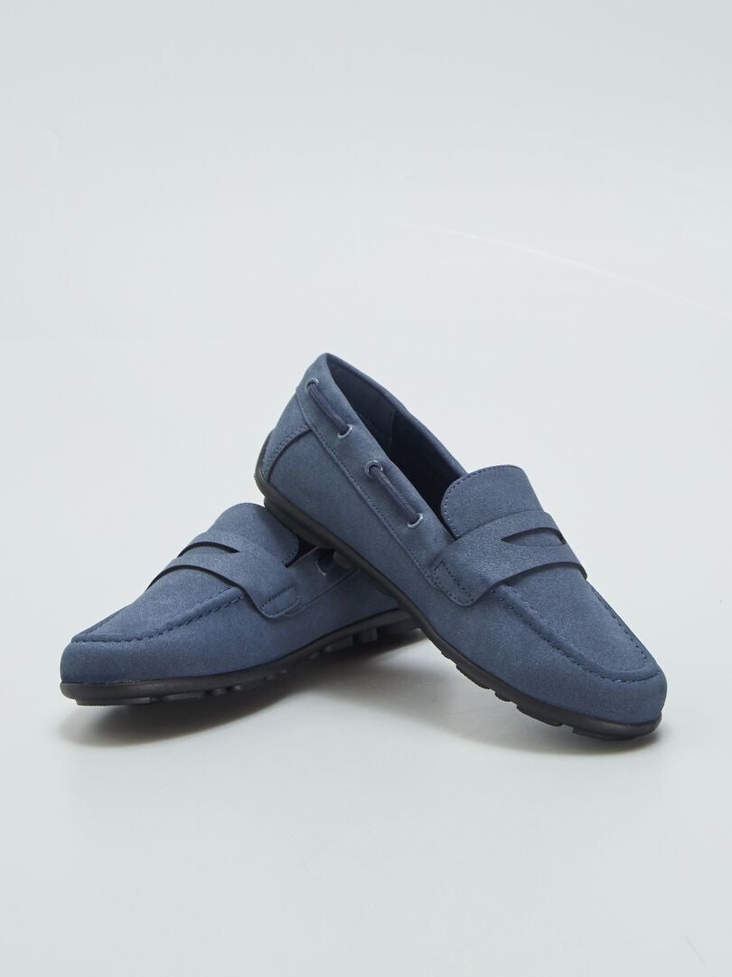 Mocassins de camurça sintética - AZUL