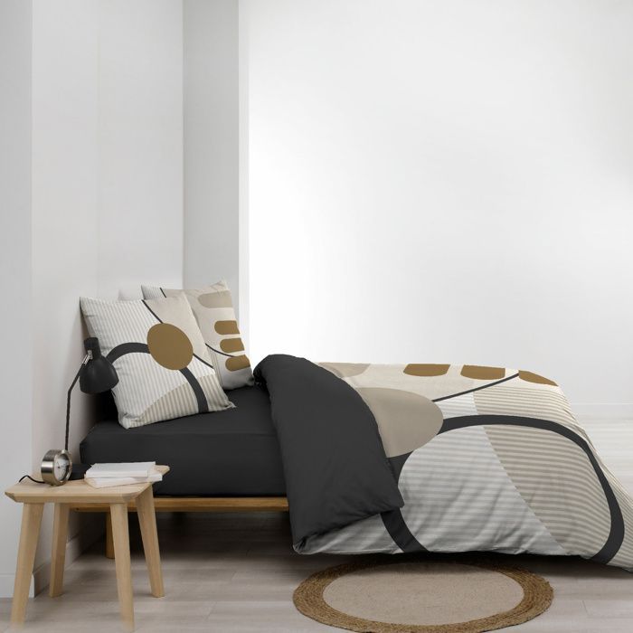 Copripiumino SANTANA in cotone naturale, 240 x 220 cm, 100% cotone, 42 fili/cm² + 2 federe 63 x 63 cm