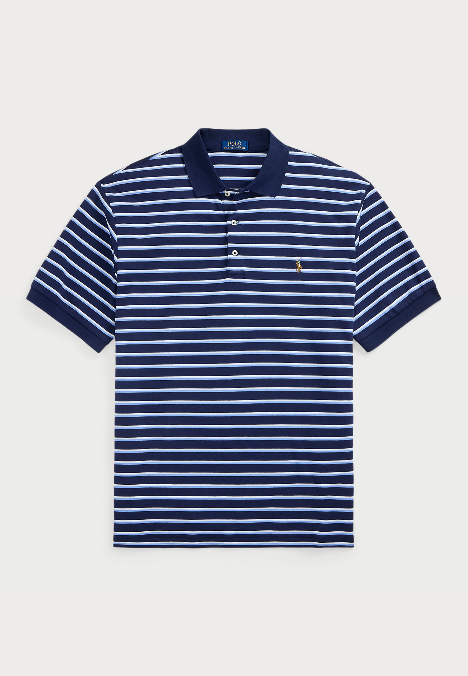 Polo Ralph Lauren Grandes Tailles Rayées en Coton Doux - Polo - bleu marine raffiné
