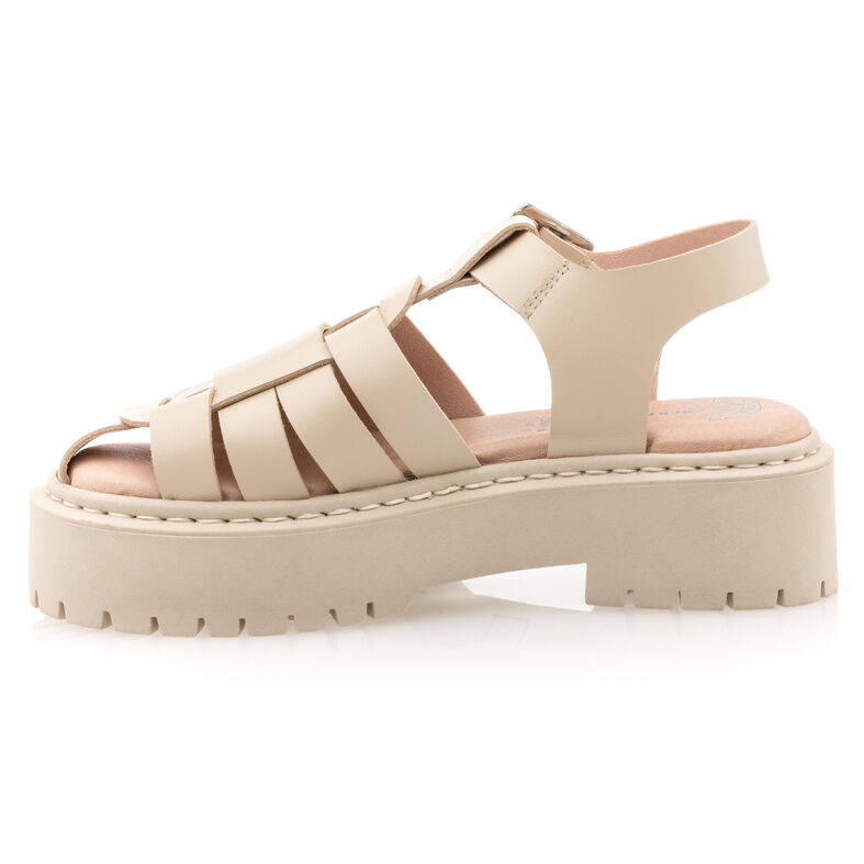 Beige sandaler / åben tå sko til kvinder