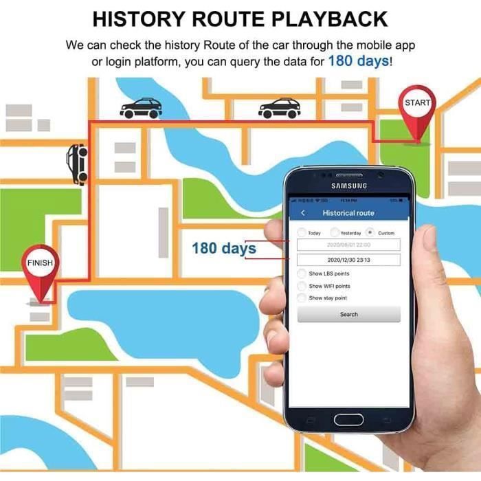 Localizador GPS TK905 4G resistente al agua para coches, sin suscripción, con seguimiento en tiempo real y función antirrobo.