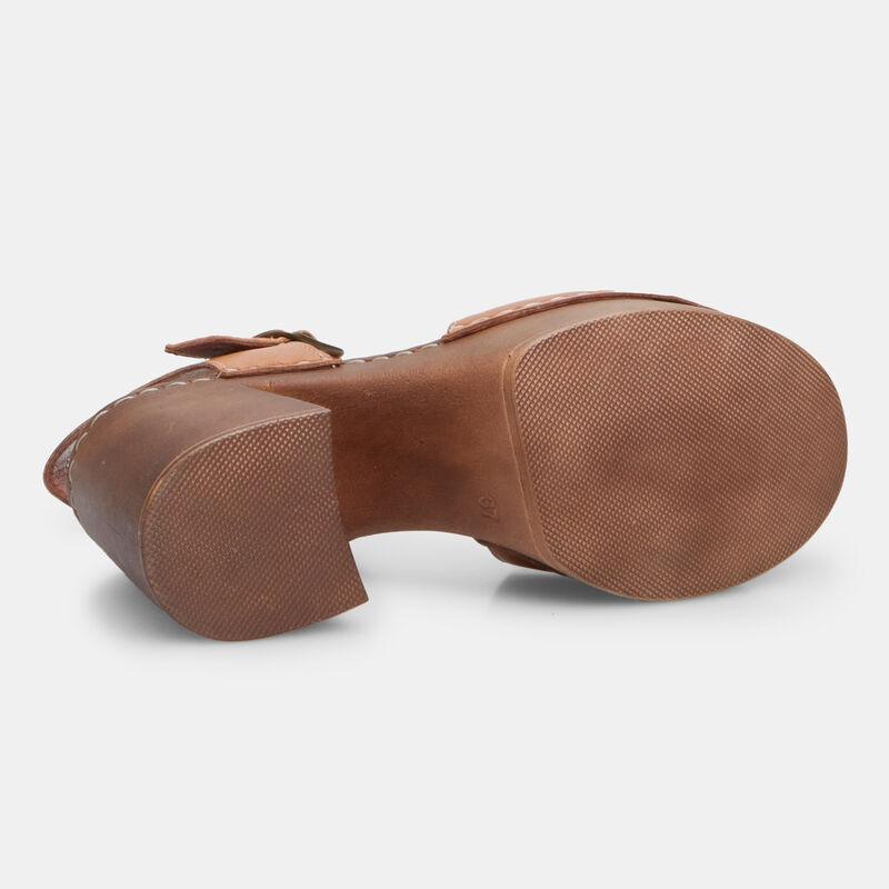 BATA Damsandaler i Läder med 9 cm Klack och Platå