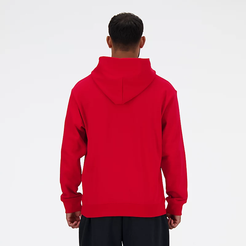 Męska bluza z kapturem z materiału frotté do lekkoatletyki – TEAM RED