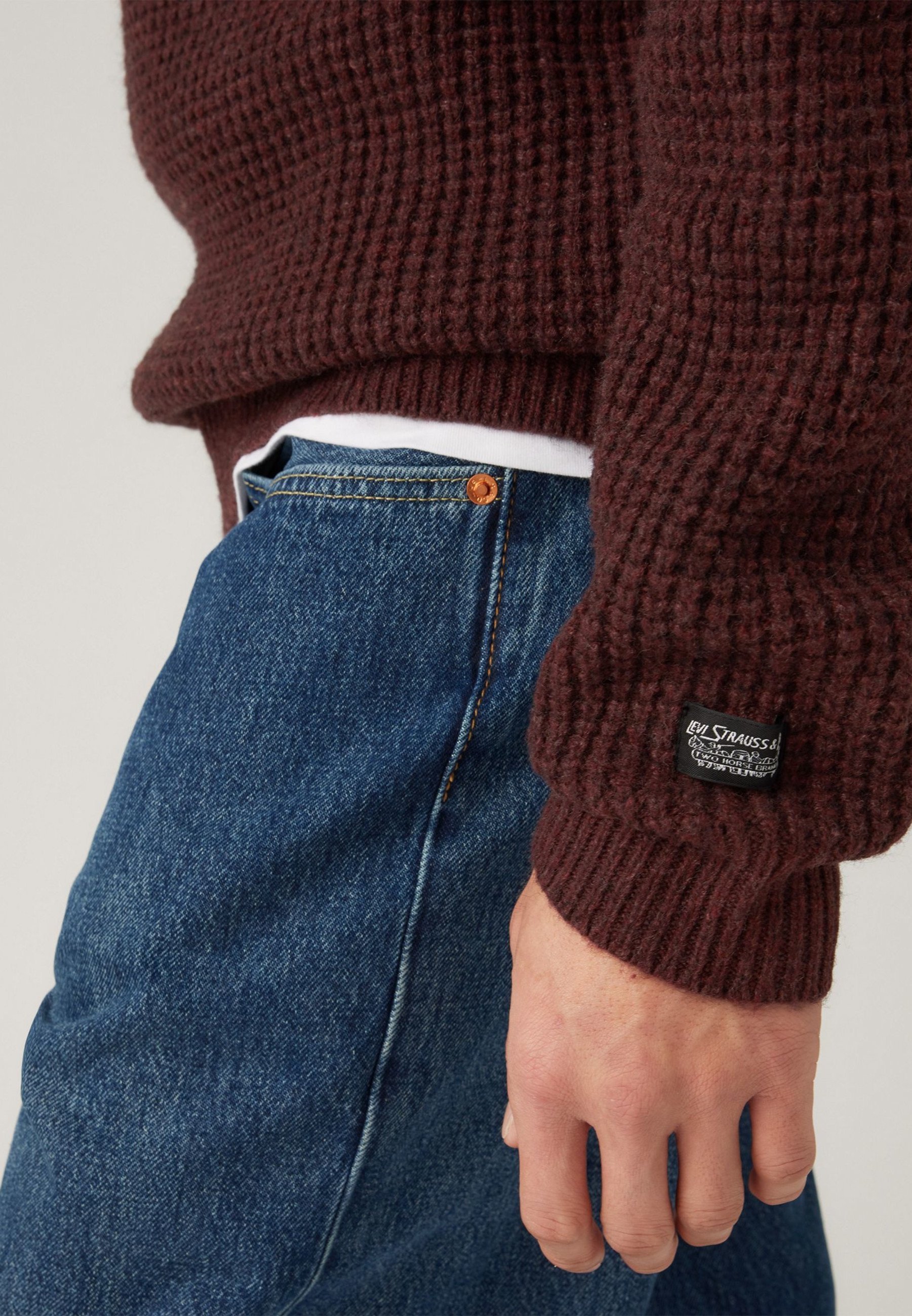 Levi's® PRESIDIO CREW - Trui - warme chocolade heide