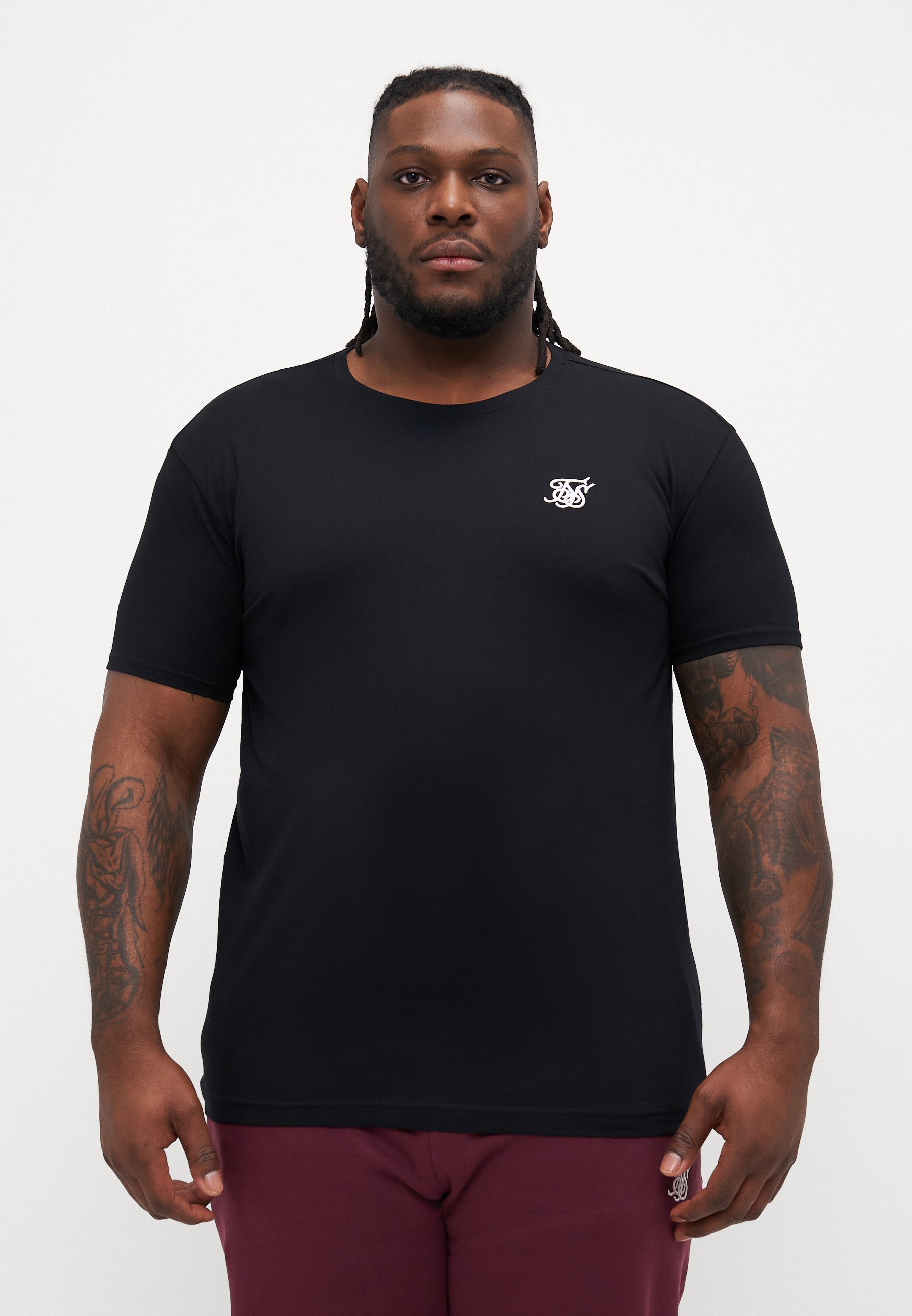 SIKSILK XTENDED GYM TEE - Basic T-Shirt - schwarz