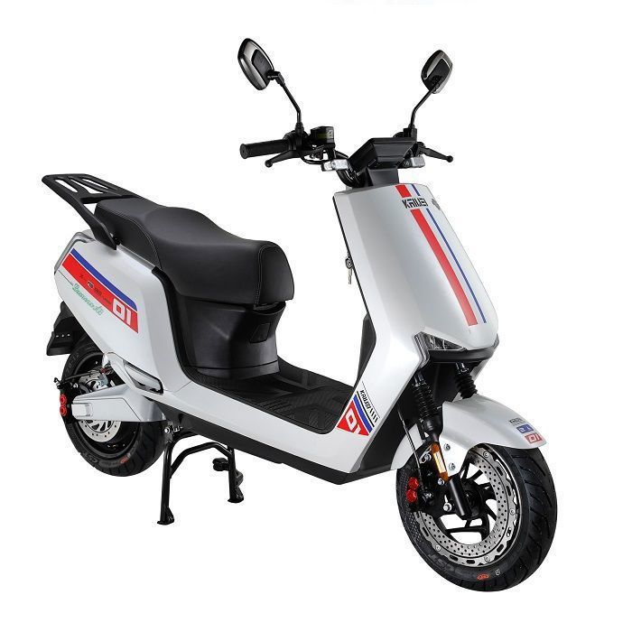 EUROCKA | A8 White Electric Scooter with removable lithium battery and 50km range