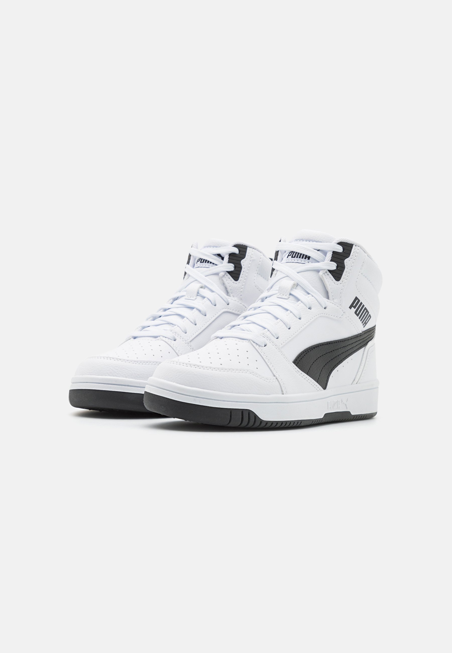 Puma REBOUND V6 MID JR - Scarpe da ginnastica alte - bianco/nero