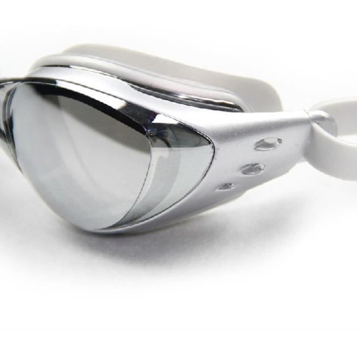 Gafas de natación con lentes espejadas, unisex, antivaho, con protección UV e impermeables.