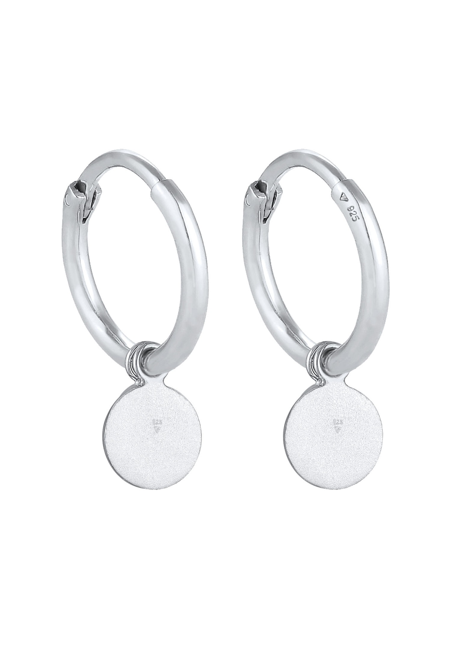 Elli Dames Creoles Plate Vintage Trend Blogger en argent sterling 925 plaqué or