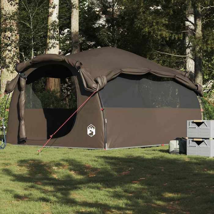 Tenda a tunnel familiare vidaXL per 6 persone, marrone, impermeabile, tenda da giardino, riparo per esterni, tenda da campeggio, riparo 4009576