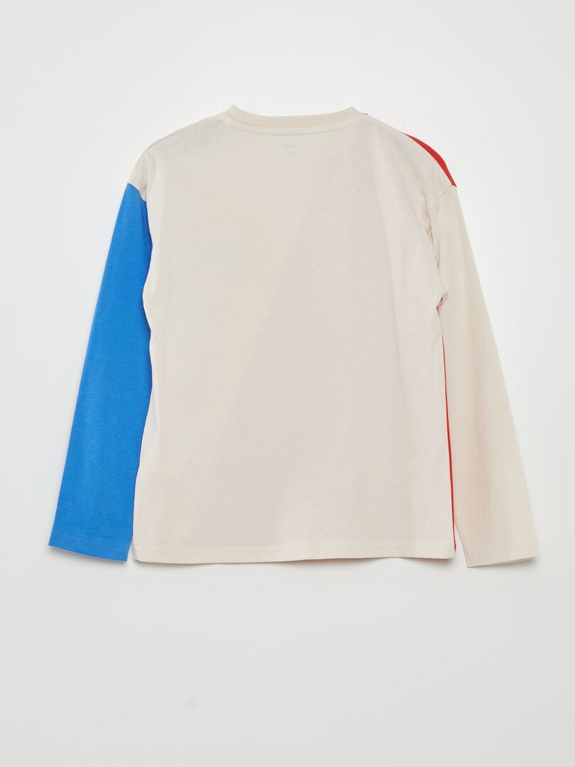 Camiseta de manga comprida 'Hotdog' - BRANCA